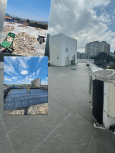 Impermeabilização, contra piso, piso e pintara terraço da "Casa da Mulher" em Madureira